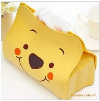 Lovely Bear Creative Paper Tissue Boxes holder push storage napkin font b box b font 30pcs