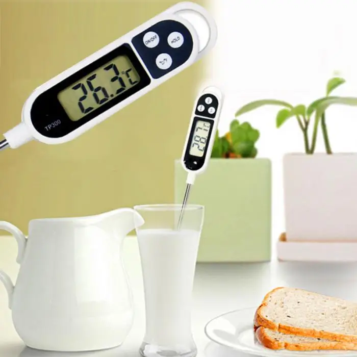 Цифровой термометр для еды, барбекю, для приготовления мяса, горячей воды, измерительный зонд, кухонный инструмент, E2shopping