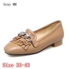 Обувь без шнуровки на плоской платформе женские туфли-оксфорды Лоферы для женщин Туфли без каблуков женская повседневная обувь Высокое качество, Большие размеры 33-40, 41, 42, 43