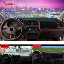 Tonlinker приборная панель анти-Грязная накладка чехол наклейка s для Volkswagen POLO 2011-18 автомобильный Стайлинг 1 шт. полиэфирная крышка наклейка