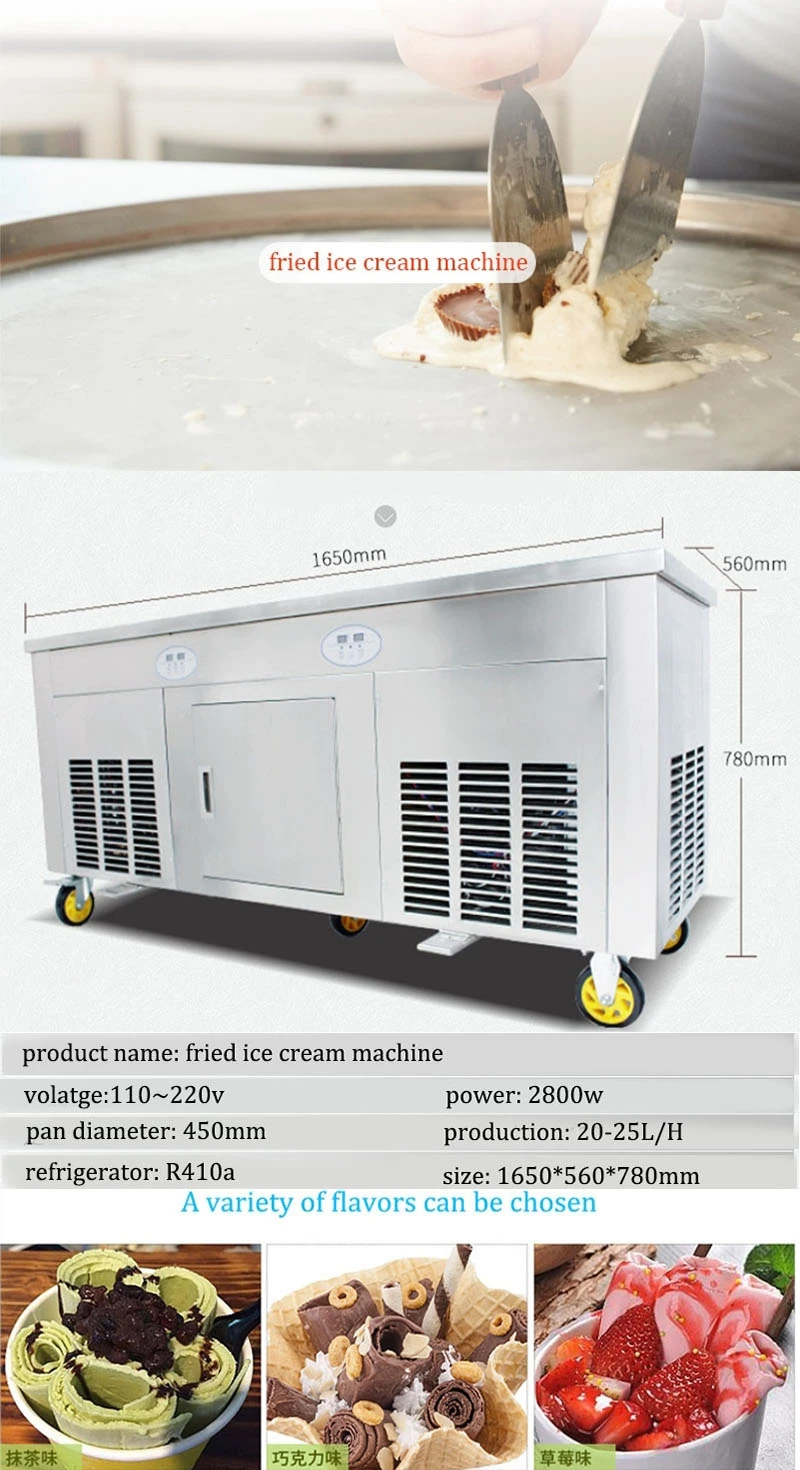 Коммерческий Таиланд жарить жареные мороженое машина цена с десять топпингов