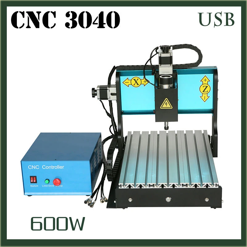 

JFT CNC Router 3040 600W 4 Axis with USB 2.0 Port High Precision Mini Jewelry CNC Router Wood Engraving Drilling Milling Machine