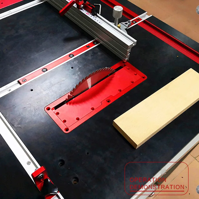 Алюминиевый круговой пилы игольная пластинка флип DIY деревообрабатывающий верстак крышка пластины SDF-SHIP