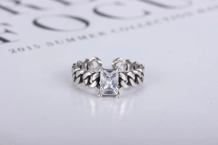Богемные винтажные 925 пробы серебряные циркониевые кольца для женщин регулируемые обручальные кольца модные ювелирные изделия