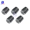 diymore 5PCS/Lot D Type Shaft Encoder Knobs Potentiometer Switch Knob 15mm Dia. x 16.5mm Height Black Metal Cap ► Photo 3/5