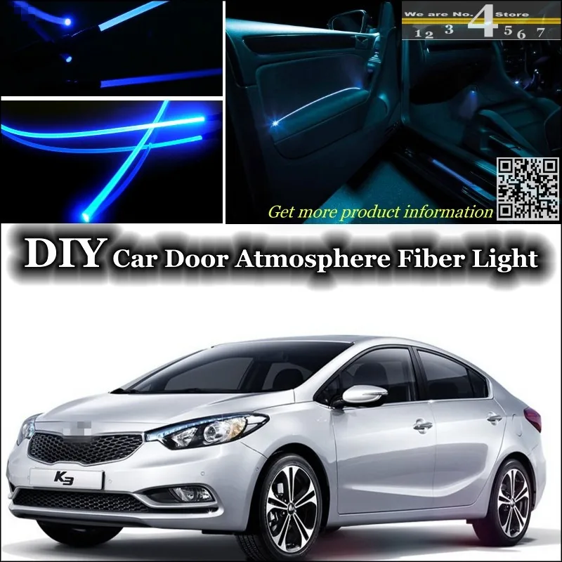 Для KIA Forte K3 Cerato Shuma Koup внутренняя настройка окружающего света атмосферное волокно