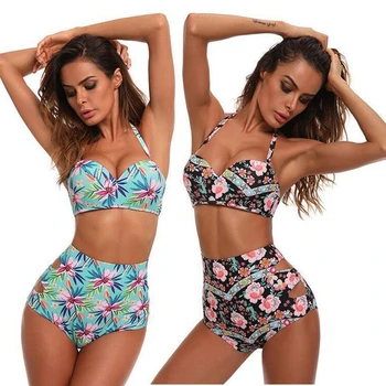 

NEW 2018 Women Swimwear Bandage Bikini Set Push-up Padded Bra Bathing Suit Swimsuit