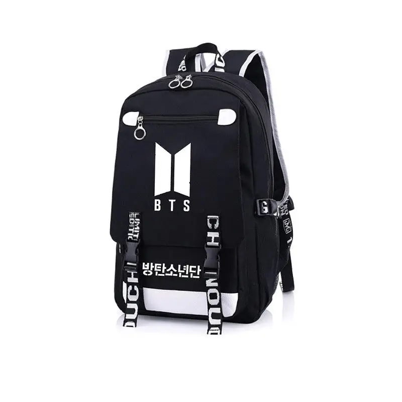 

Newtall KPOP BTS Backpack Bangtan Boys School Bookbag For Man Shoulder Bag For Women SUGA JIMIN V JIN RM New