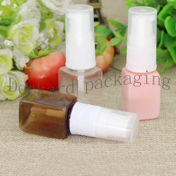 

10MLx50 Refillable Bottles Plastic travel cosmetic Cream shampoo empty lotion containers transparent portable Pump Cap Bottles