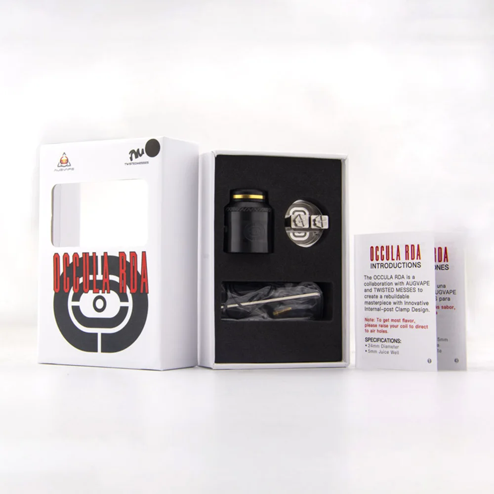 Оригинальный испаритель AUGVAPE OCCULA RDA с легкой одиночной/двойной катушкой BF Pin Fit