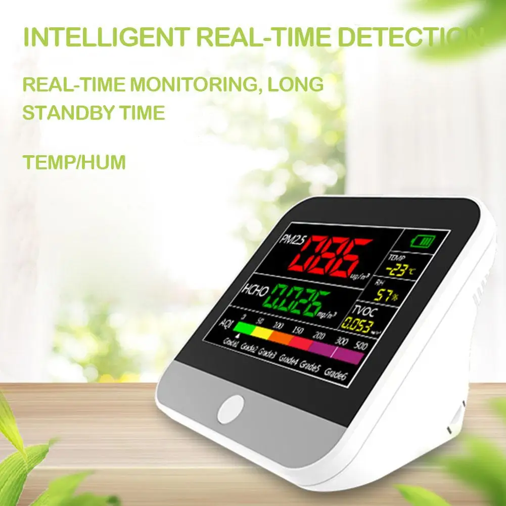 

Air Quality Monitor Portable Formaldehyde Detector Rechargeable Lithium Battery Formaldehyde Tester Household Detector