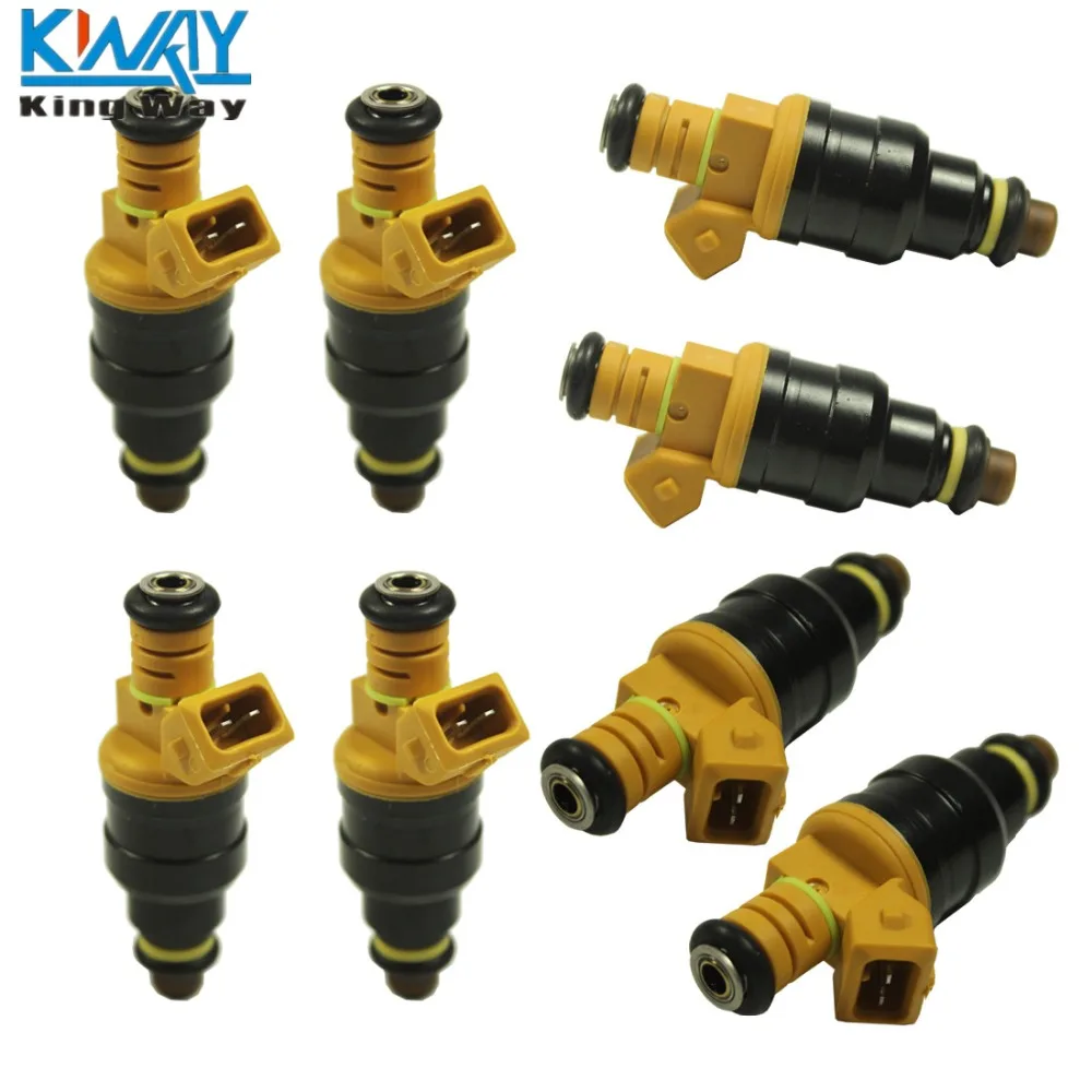 FREE SHIPPING King Way Set Of 8 Flow Matched Fuel Injectors Set for