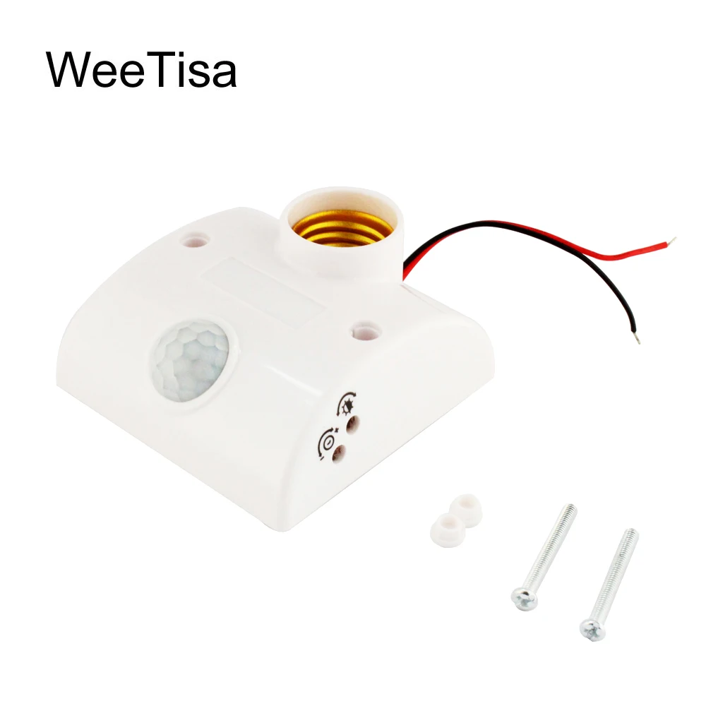  Motion Sensor 220V 110V AC E27 Lamp Holder Base PIR Infrared Automatic Timer Adjustable Smart Bulb  - 32981211838