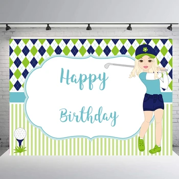 

BIEPOTO Photography Backdrop Background Golf theme birthday party decor girl banner baby shower photo booth dessert table b172