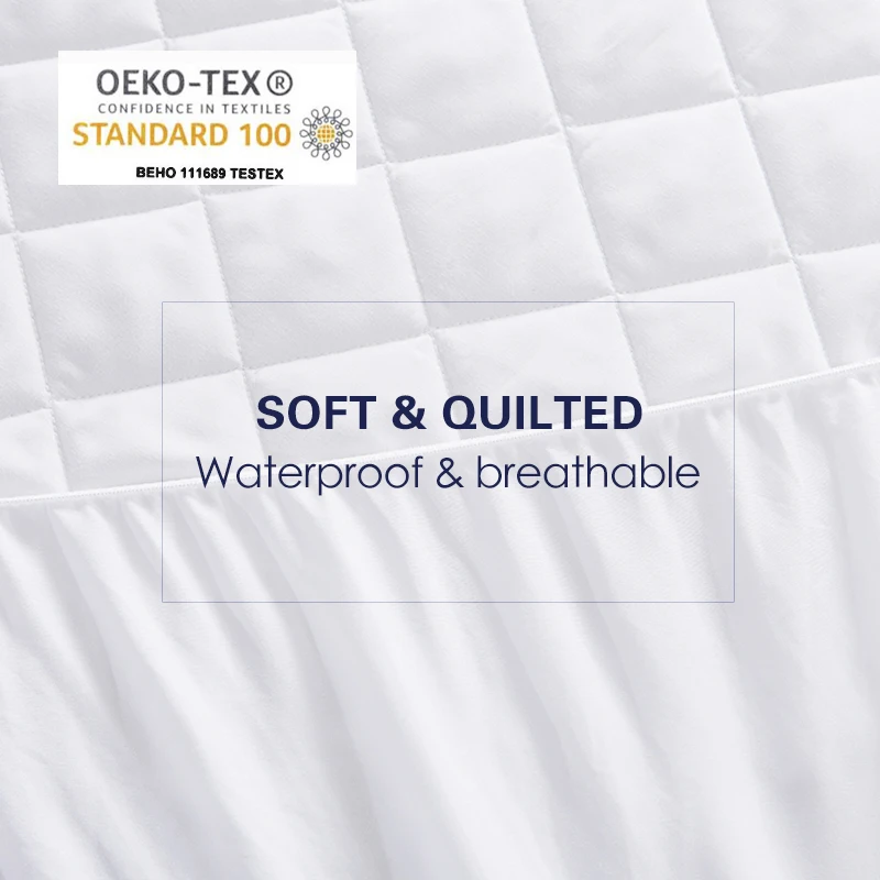 Preise Bett Abdeckung Gebürstet Stoff Stepp Matratze Protector Wasserdicht Matratze Topper für Bett Anti milbe Matratze Abdeckung copri rete letto