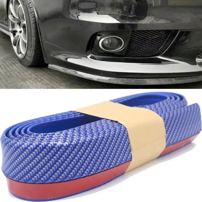 Vehemo 2.5M Universal Car Protector Front Bumper Lip Splitter Body Kit Bumpers Valance Chin