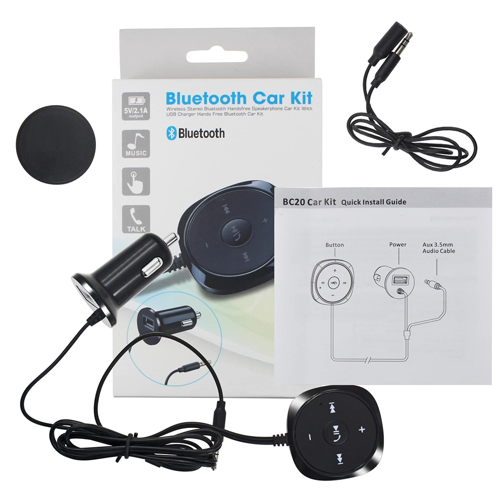 Tancredy Автомобильный Bluetooth Aux аудио приемник адаптер HandsFree hands Free музыкальный USB