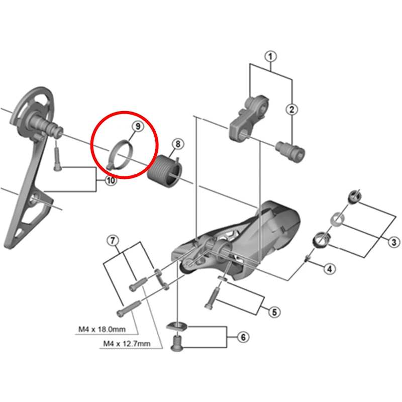 SHIMANO ULTEGRA R8000 R8050 DURA-ACE R9100 R9150 XT M8000 M8050 XTR M9000 M9050 задние запасные части P-Seal Ring