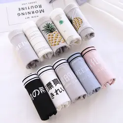 5pcs/lots New solid color cartoon printed cotton women's underwear girl briefs sexy pants large size panties 5pcs/lots New solid color cartoon printed cotton women's underwear girl briefs sexy pants large size panties