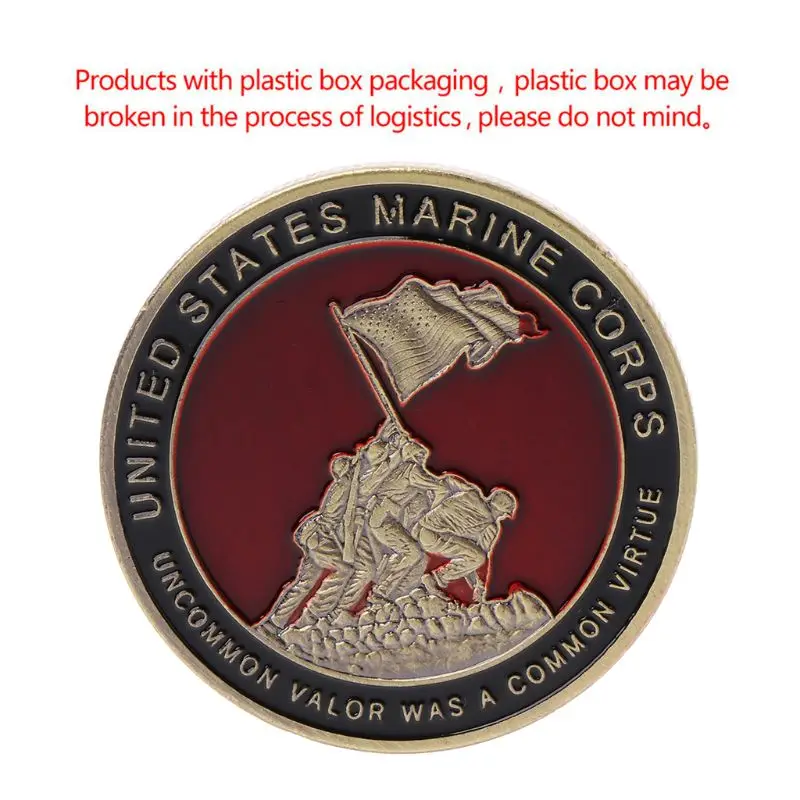 

Gold Plated United States Marines Corps Commemorative Coin Souvenir Challenge Collectible Coins Collection Art Craft Gift