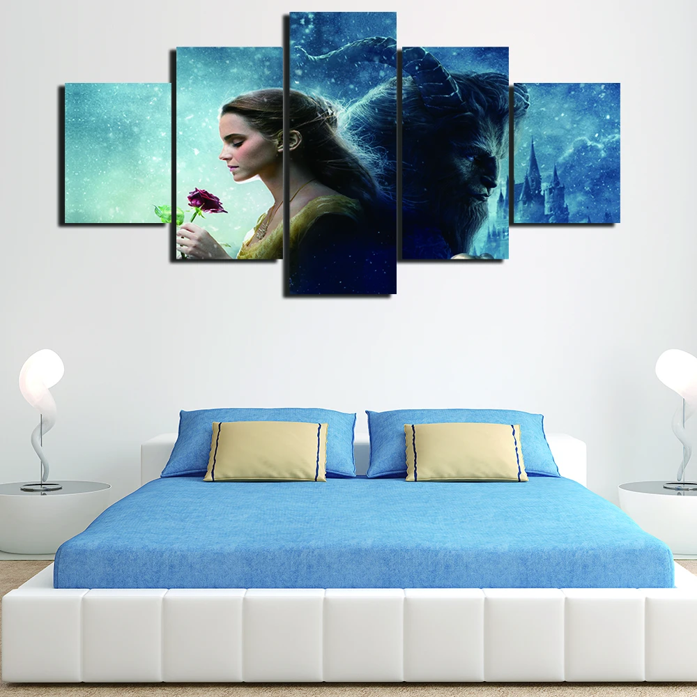 Emma Watson Beauty And The Beast Movie Posters 5 Piece Wall