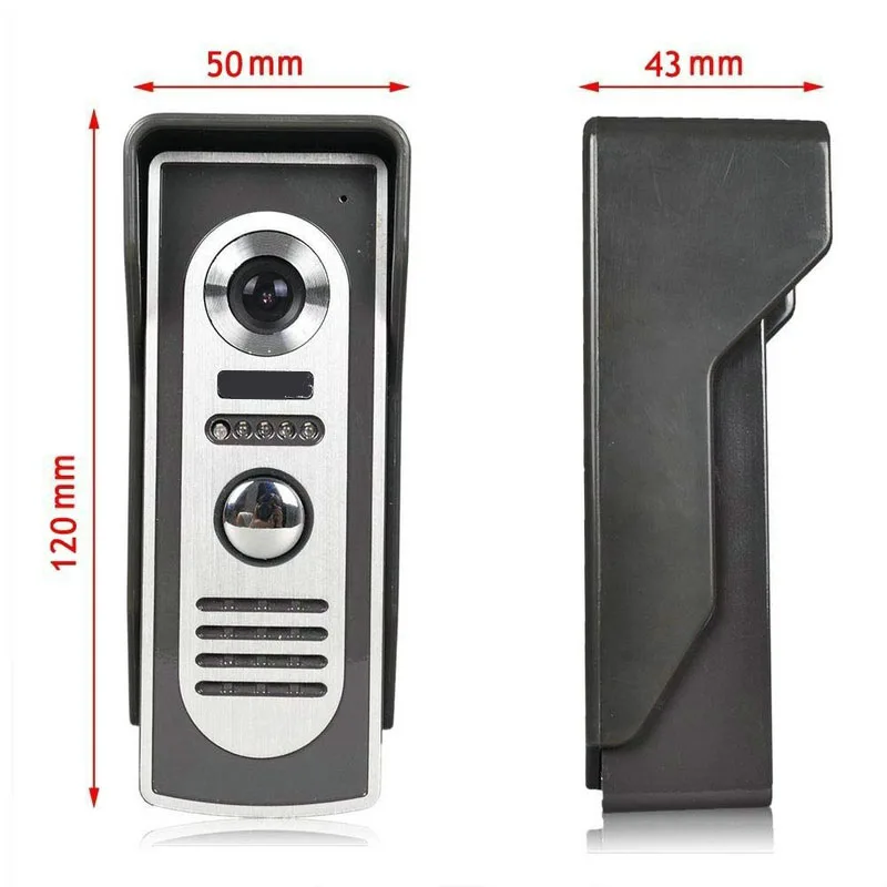 SmartYIBA 7 дюймов видео дверь домофон комплект 1-камера 2-монитор Ночное видение