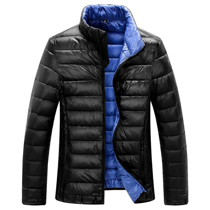 Повседневная Ультралегкая мужская куртка на утином пуху, весенне-осеннее зимнее пальто, мужская легкая куртка, мужские пальто, 020 - Цвет: 020 black