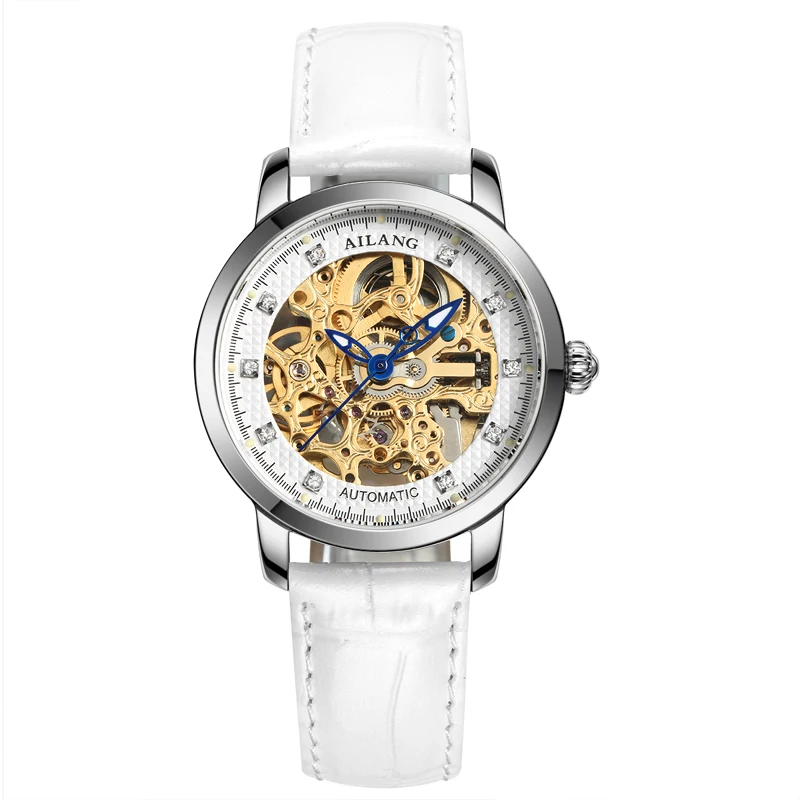 

AILANG 6813 Switzerland watch women luxury brand hollow Automatic Mechanical Watches Women red Skeletal relogios