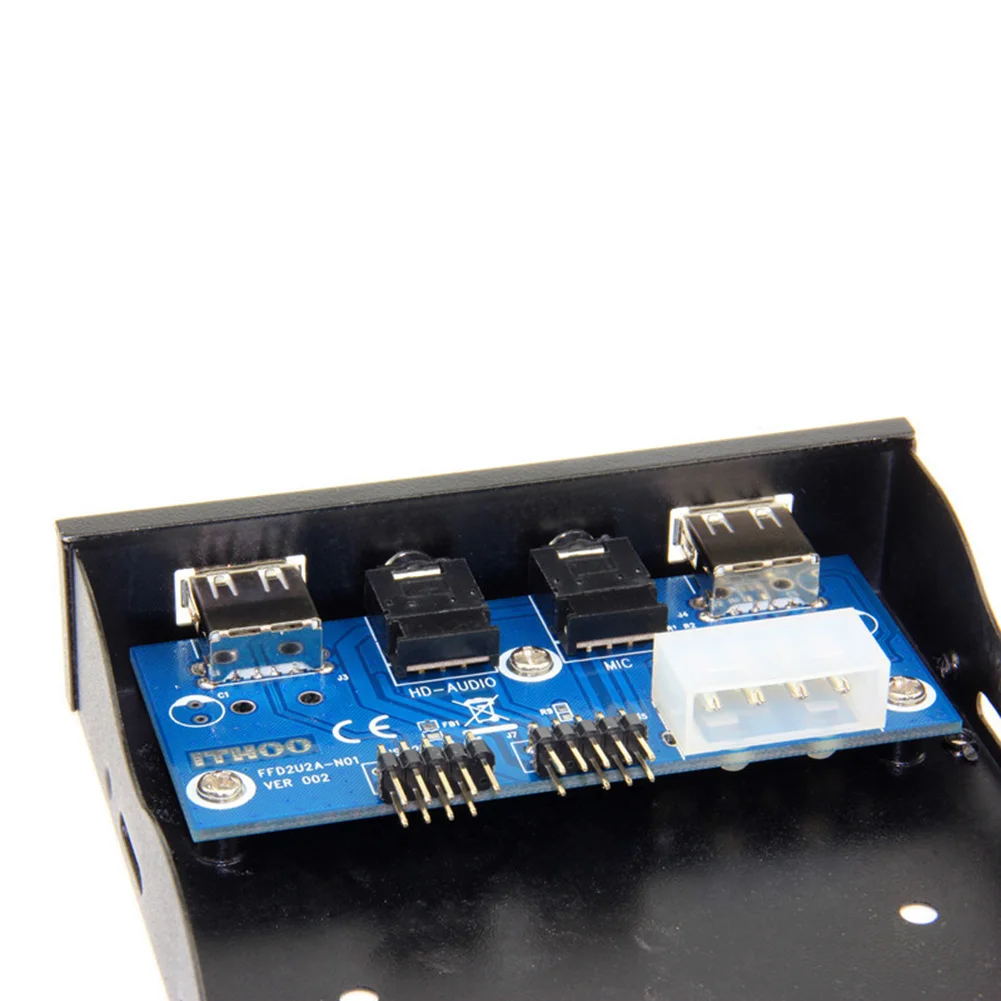 USB 3.0 2 ميناء 3.5in الجبهة لوحة متعددة الوظائف عالية السرعة محور سطح المكتب محول ميكروفون المدخلات HD الناتج مفتوحة معدن مرن خليج