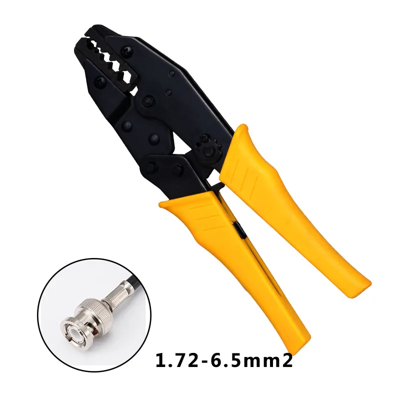 

ratchet crimping tool coaxial crimping pliers RG55 RG58 RG59 coaxial crimper SMA/BNC connectors crimp tool carbon steel