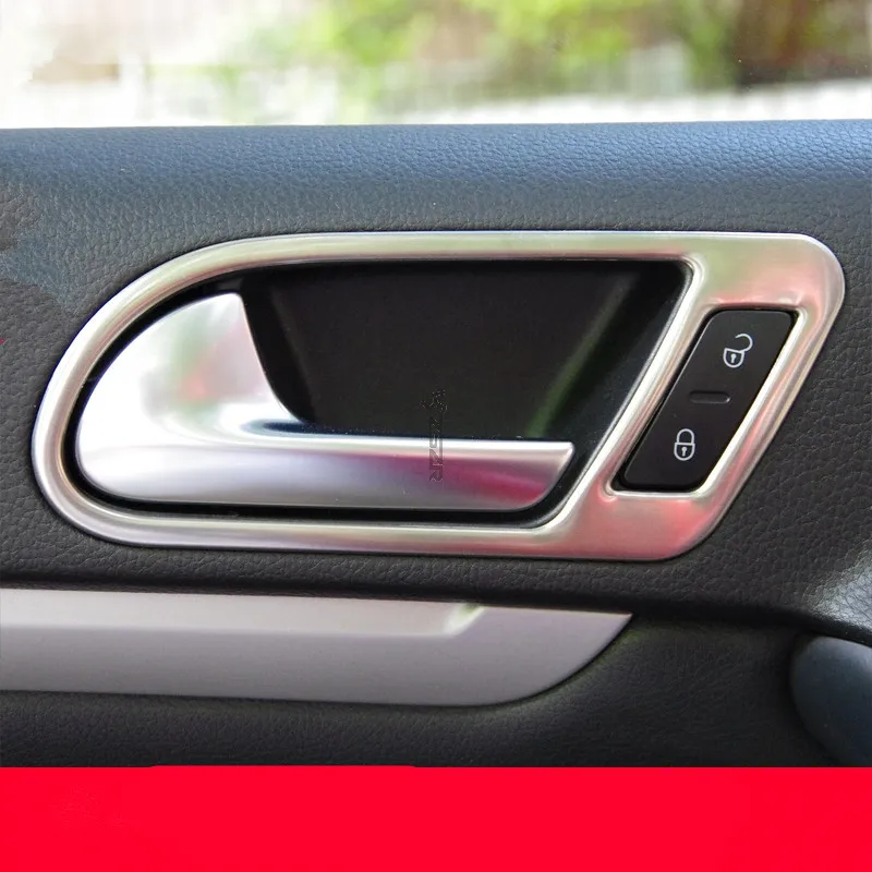 Us 17 68 Stainless Steel Drawing Process Inside Handle Frame Car Decorations For Volkwagen Tiguan 2010 2016 Z2ea037 In Interior Mouldings From