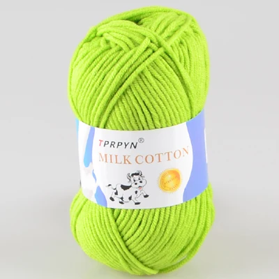 TPRPYN 500 г = 10 шт. молочная хлопковая пряжа для вязания, мягкая теплая детская пряжа для ручного вязания NL1131 - Цвет: grass green 22