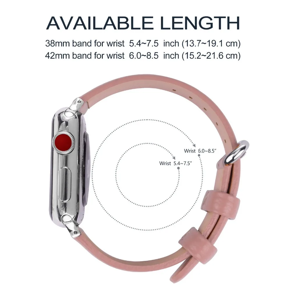 15 Colors of Apple Watch Band 3/4 42mm 38mm,Genuine Leather iWatch Bracelet with Stainless Steel Clasp for iWatch Series 4&3&2&1 15 Colors of Apple Watch Band 3/4 42mm 38mm,Genuine Leather iWatch Bracelet with Stainless Steel Clasp for iWatch Series 4&3&2&1
