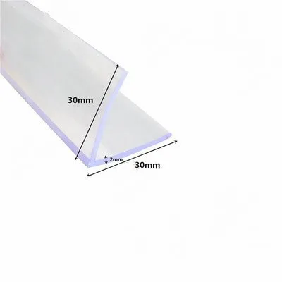 buy Rubber Sealing L Strip 30x30x2mm for Car Cabinet Glass Metal Wood Panel Board Edge Encloser Shield Transparent