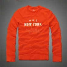 Новинка, футболка с длинным рукавом для мужчин, круглый вырез, хлопок, Весенняя и осенняя одежда, повседневная футболка в стиле хип-хоп с вышитыми буквами