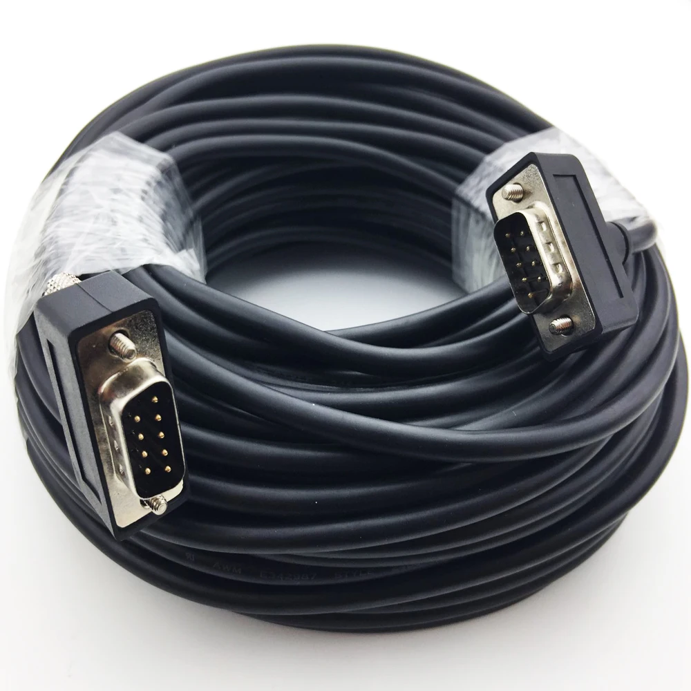 30m RS232 cable DB9100ft Serial RS232 male to RS232 male extension cord