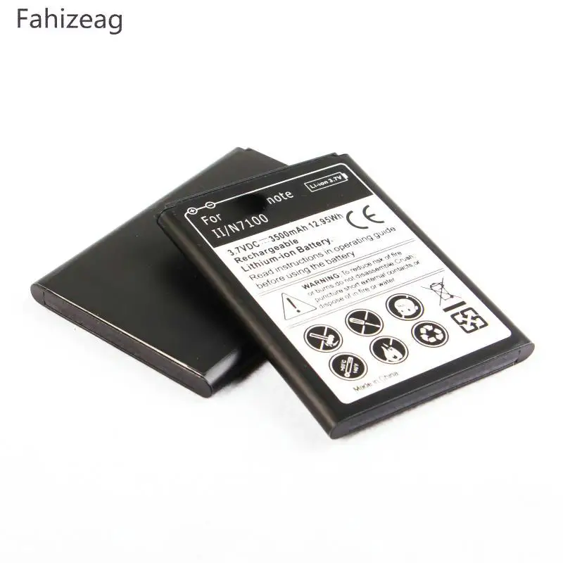 

Fahizeag 3500mAh N7100 Replacement Battery For Samsung Galaxy Note2 Note 2 II GT-N7100 N7105 I605 I607 Batteria