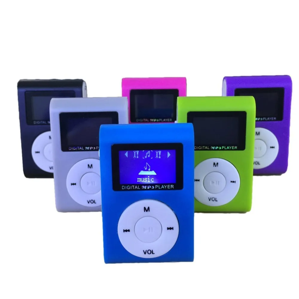 Небольшой Размеры Портативный MP3 плеер мини LCD экран MP3 плеер Музыкальный плеер Поддержка флеш-карты памяти TF 32 Гб лучший подарок
