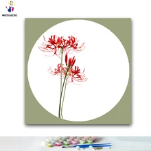DIY colorings pictures by numbers with colors Lycorisradiata Plant flower picture drawing painting by numbers framed Home