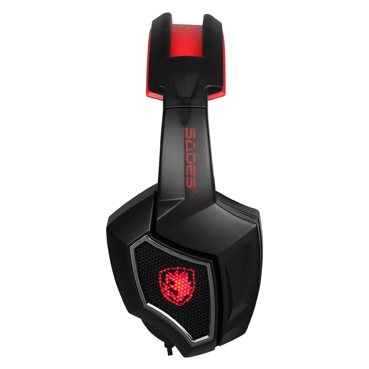 SADES Spirit Wolf 7.1 Surround Sound Stereo USB Gaming Headphone with Mic Breathing LED Light For PC Gamers Black BLUE AND RED (10)