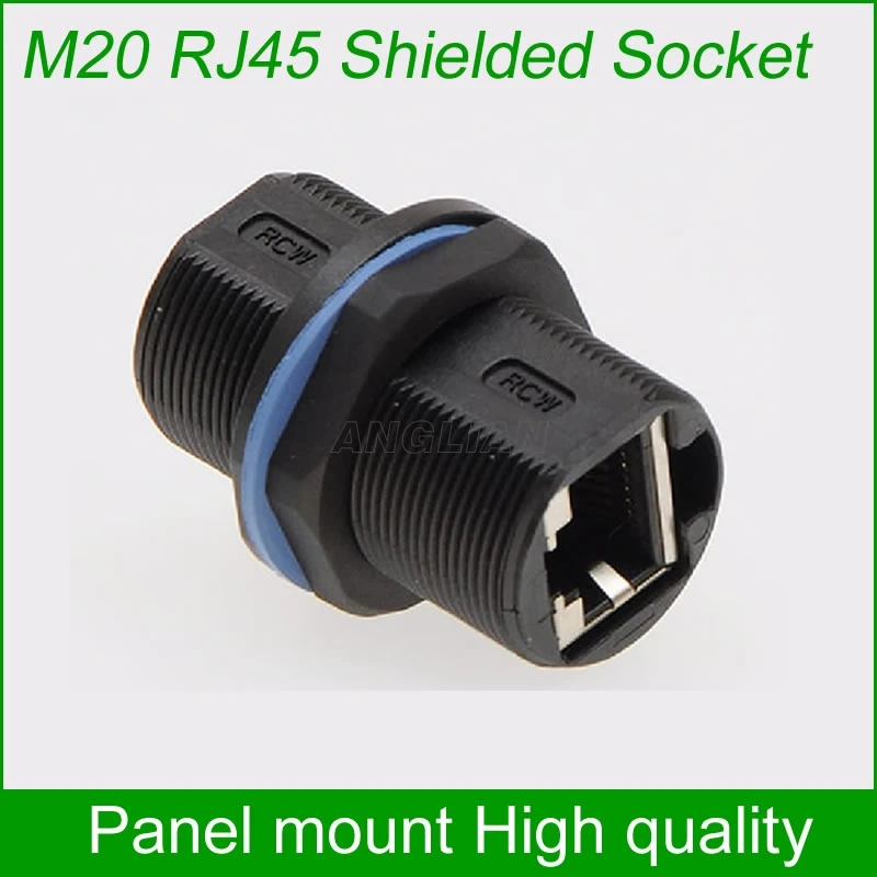 Металлический экранированный гнездовой разъем RJ45 Gigabit Ethernet с прямой головкой M20
