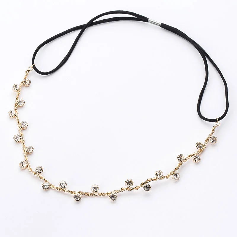 YFJEWE Free Shipping Women Hair Accessories Crystal Chain Charms Head Bands Women Jewelry Wedding Bridal Hair Jewelry H008 - Image 3