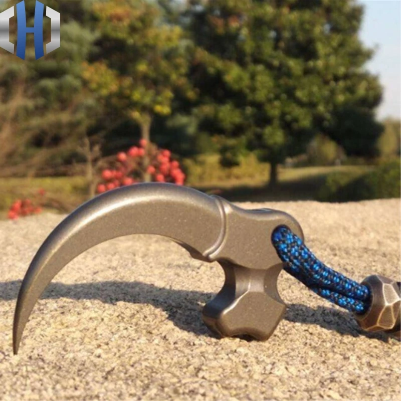 EDC Titanium Alloy Knife Beads A Pendant Paracord Outdoor DIY Decorations Titanium Camping Gear Survival EDC Multifunction Tools EDC Titanium Alloy Knife Beads A Pendant Paracord Outdoor DIY Decorations Titanium Camping Gear Survival EDC Multifunction Tools