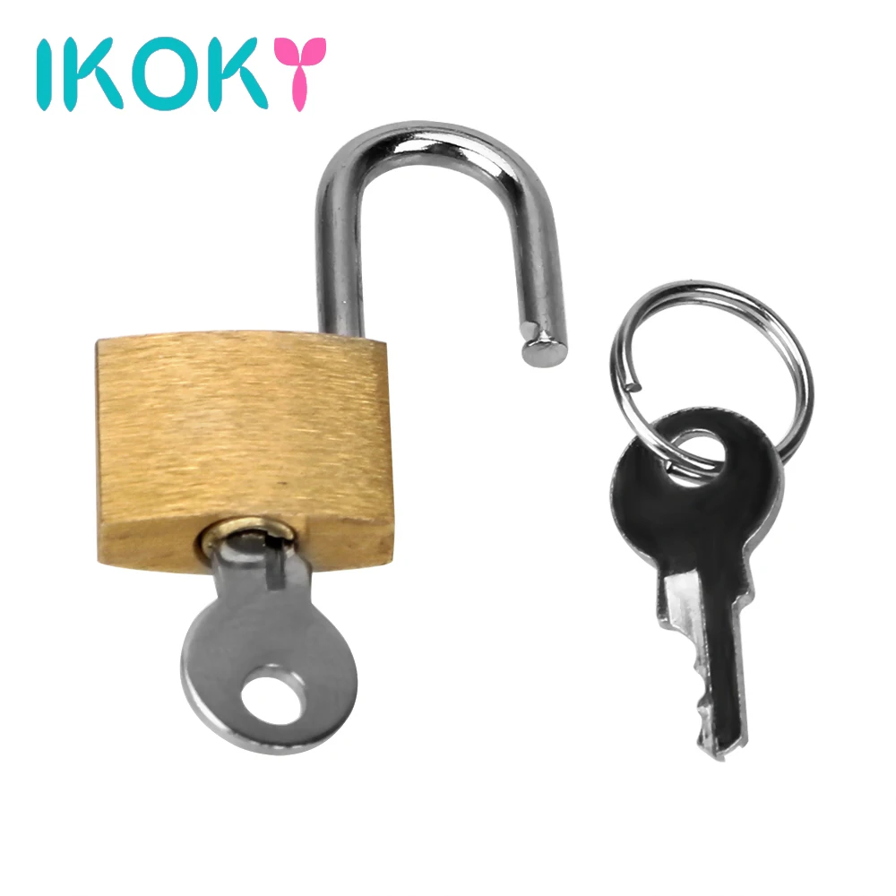 IKOKY замок верности игрушки для взрослых небольшой медный эротический SM бондаж