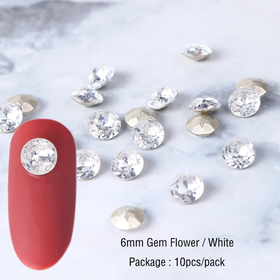 10pcs Crystals Nail Art Decorations Rhinestones Opal Diamonds Strass Nails Accessories Stones Ice Flower Gems For Nail Art LA965 (15)