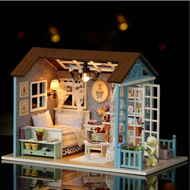 Diy хижине сборка ручной работы модель дом 3D головоломки миниатюрный номер в поле творческий подарок на день рождения