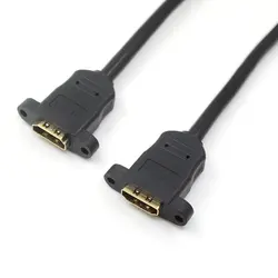 HDMI Женский резьбовое отверстие Панель крепление расширение Позолоченные кабель 15 см 1,4 В 3D HDTV 1080 P 1080i 720 P 480 P для Панель крепление