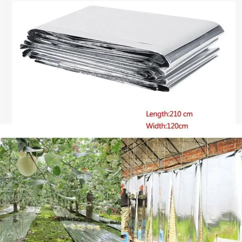 210x120cm Silver Reflective Wall Film Plants Garden Greenhouse Covering Foil Sheets Effectively Increase Plants Growth