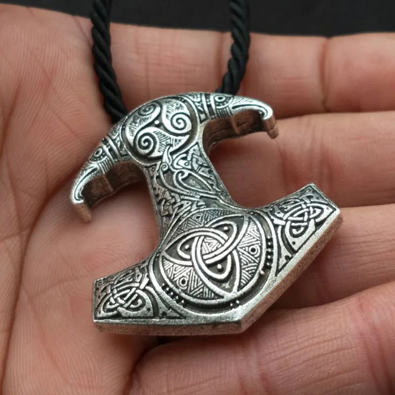 Odin кулон с вороном Vikingos Тор молот Мьёльнир Triskele троица Викинг ювелирное ожерелье Valknut Vegvisir Руна славянская викинга