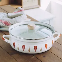 Японская маленькая круглая кастрюля с подогревом набор молочных горшков бытовой мультяшная чашка керамическая эмаль для супа риса Пан газовая электромагнитная плита